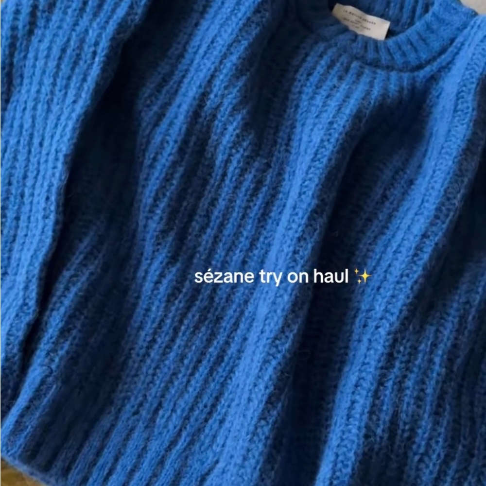 NOT FOR SALE💙SEZANE JOSE JUMPER 💙 AZURE BLUE - Picture 4 of 7